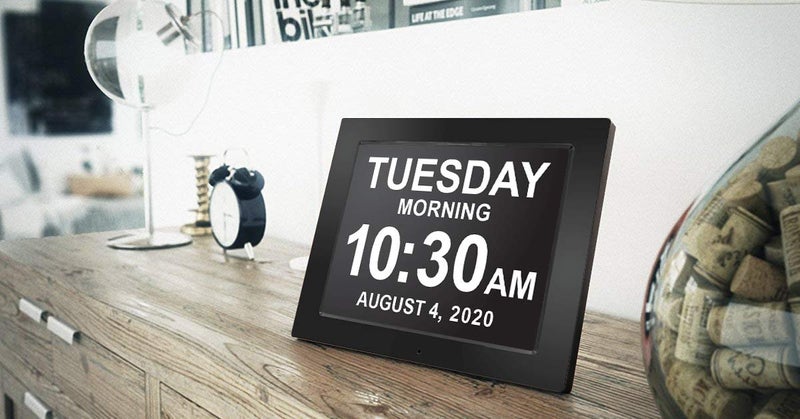 American Lifetime ?New 2023? Dementia Clock Large Digital Clock for Seniors  Digital Clock Large Display with Custom Alarms  Clock with Day & Date for Elderly  Large Number Digital Clock Black - Image 4